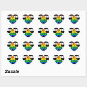 STRAIGHT ALLY FLAG Herz-Aufkleber (Blatt)