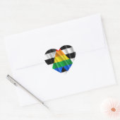 STRAIGHT ALLY FLAG Herz-Aufkleber (Umschlag)