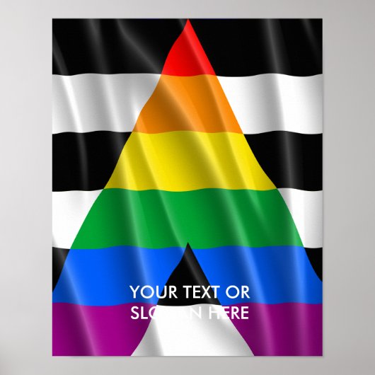 STRAIGHT ALLY FLAG POSTER (Vorne)