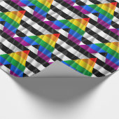 STRAIGHT ALLY FLAG WAVY DESIGN -.pnng Geschenkpapier (Ecke)