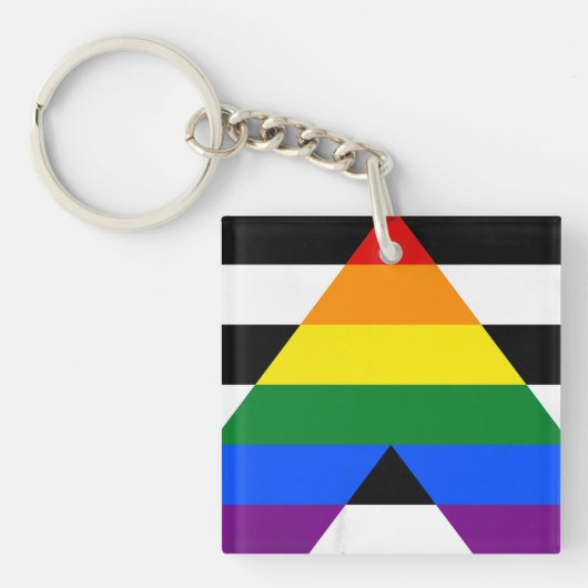 Straight-Ally-Flagge Schlüsselanhänger (Vorderseite)