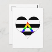 Straight Ally Heart Postkarte (Vorne/Hinten)