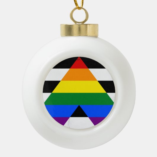 Straight Ally Keramik Kugel-Ornament (Vorderseite)