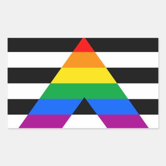 Straight Ally Rechteckiger Aufkleber (Vorderseite)