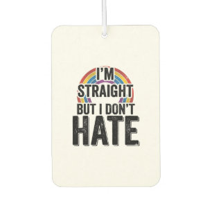 Straight Ally Regenbogen Vintage-Typografie-Shirt_ Autolufterfrischer