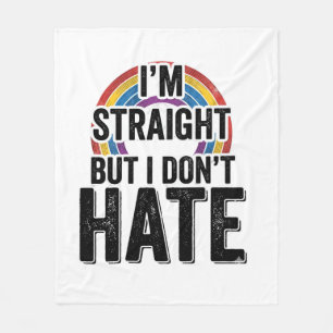 Straight Ally Regenbogen Vintage-Typografie-Shirt_ Fleecedecke