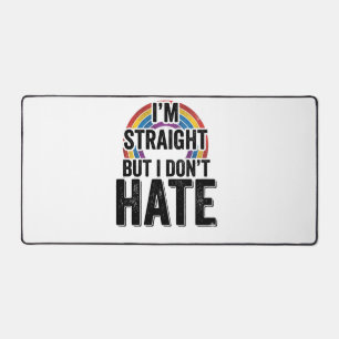 Straight Ally Regenbogen Vintage-Typografie-Shirt_ Schreibtischunterlage