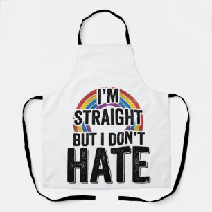 Straight Ally Regenbogen Vintage-Typografie-Shirt_ Schürze