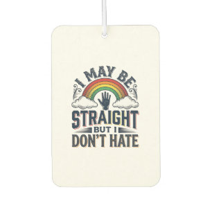 Straight Ally Stolz Regenbogen Vintage Vektor Desi Autolufterfrischer