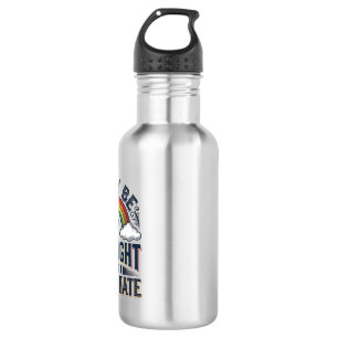Straight Ally Stolz Regenbogen Vintage Vektor Desi Edelstahlflasche