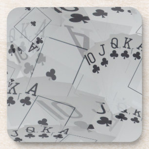 Straight Club Flush Poker Cards Pattern, Untersetzer
