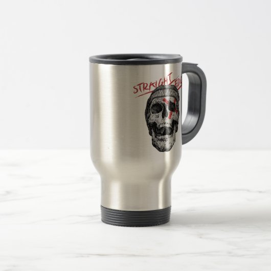 Straight Edge Skull Reisebecher (VorderseiteRechts)