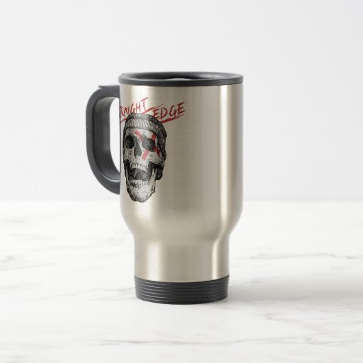 Straight Edge Skull Reisebecher (Vorderseite Links)