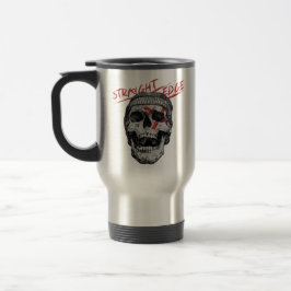 Straight Edge Skull Reisebecher