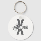 Straight Edge X dunkelgrau Schlüsselanhänger (Vorderseite)