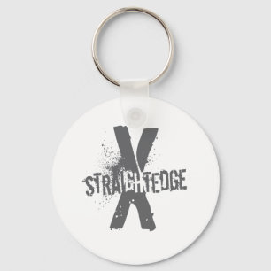 Straight Edge X dunkelgrau Schlüsselanhänger