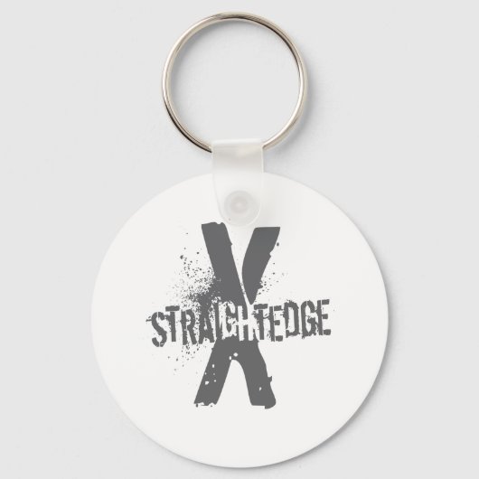 Straight Edge X dunkelgrau Schlüsselanhänger (Vorderseite)