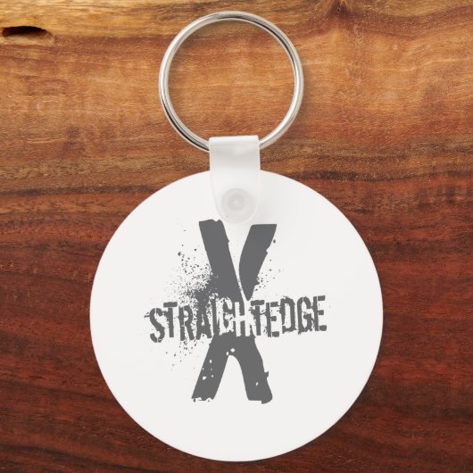 Straight Edge X dunkelgrau Schlüsselanhänger (Vorderseite)