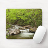 Straight Fork Fließt Durch Den Wald Mousepad (Mit Mouse)