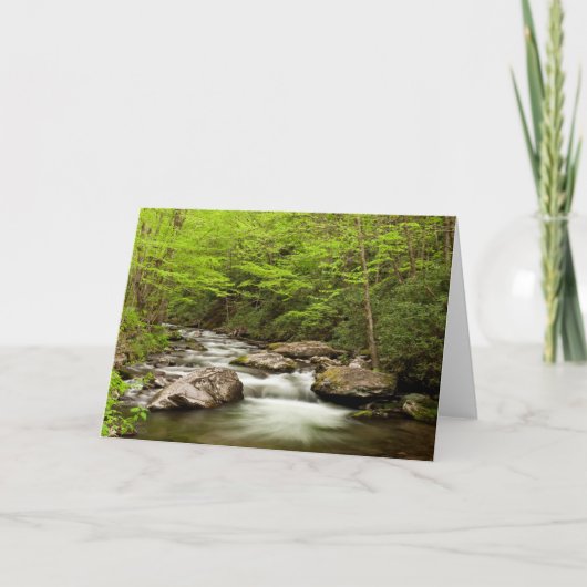 Straight Gabel fließt durch den Wald Karte (Vorderseite)