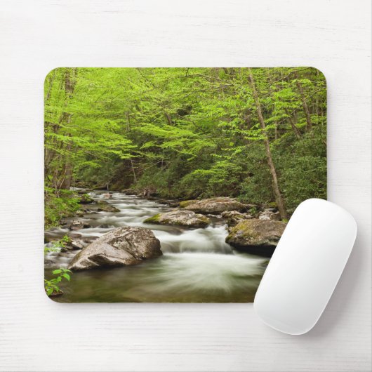 Straight Gabel fließt durch den Wald Mousepad (Mit Mouse)