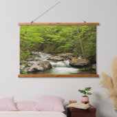 Straight Gabel fließt durch den Wald Wandteppich Mit Holzrahmen (Schlafzimmer)