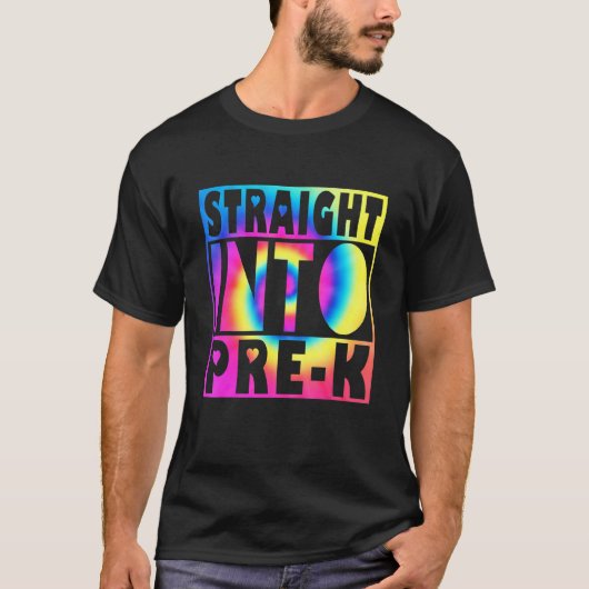 Straight Into Pre K Tie Dye Back To School Boys Gi T-Shirt (Vorderseite)