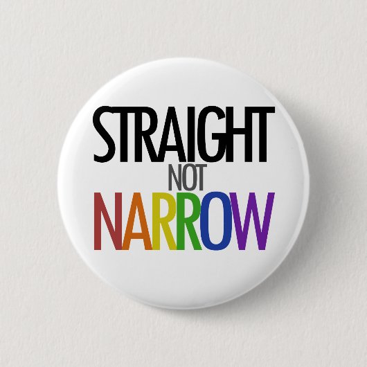 Straight not Narrow Button (Vorderseite)