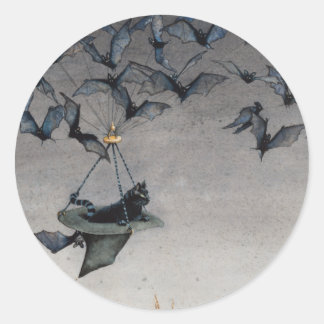 Straight on Till Morning Runder Aufkleber