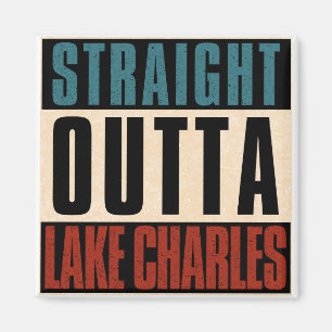 Straight Outdoor Lake Charles Louisiana LA Magnet