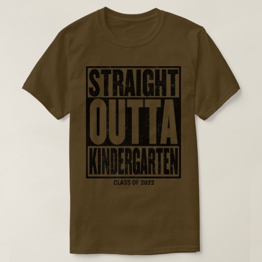 Straight Outight Kindergarten Abschluss Gift Grad T-Shirt (Design vorne)