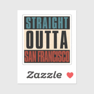 Straight Outight San Francisco California USA Aufkleber