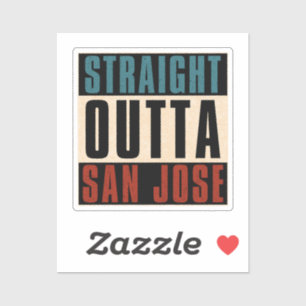 Straight Outight San Jose California CA USA Aufkleber