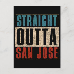 Straight Outight San Jose California CA USA Feiertagspostkarte