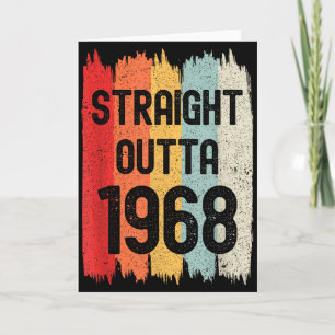 Straight Outta 1968 Lustiger Retro-Geburtstag Awes Karte