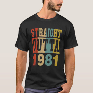 Straight Outta 1981 40th Birthday 40Years Old Boy T-Shirt