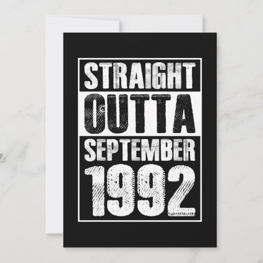 Straight Outta 1992 29. Geburtstag Einladung (Vorderseite)