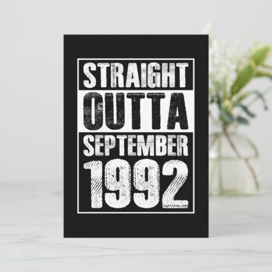 Straight Outta 1992 29. Geburtstag Einladung (Stehend Vorderseite)