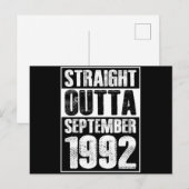 Straight Outta 1992 29. Geburtstag Postkarte (Vorne/Hinten)