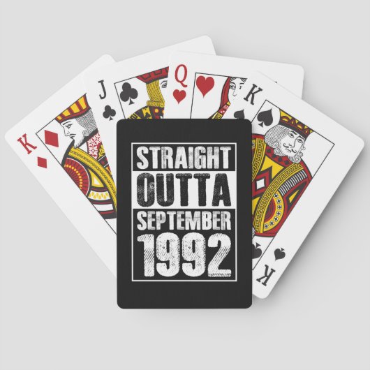Straight Outta 1992 29. Geburtstag Spielkarten (Rückseite)