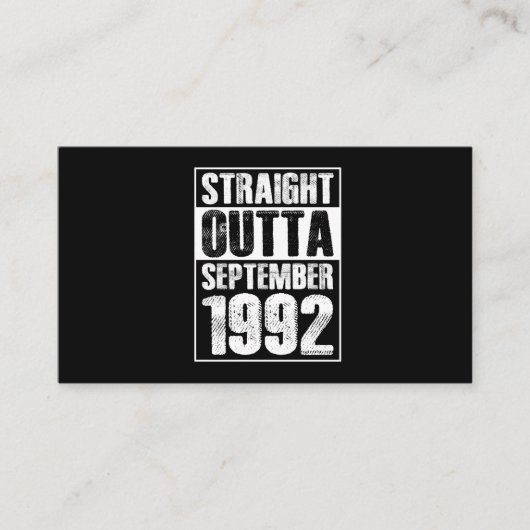 Straight Outta 1992 29. Geburtstag Visitenkarte (Vorderseite)