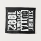 Straight Outta 1992 29. Geburtstag Wandteppich (Vorderseite (Horizontal))