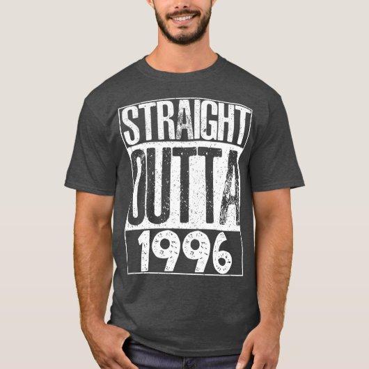 Straight Outta 1996 Cooles Geschenk für den 21. Ge T-Shirt (Vorderseite)