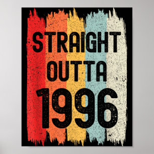 Straight Outta 1996 Lustiger Retro-Geburtstag Awes Poster