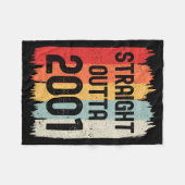 Straight Outta 2001 Funny Retro Birthday Awesome S Fleecedecke (Vorderseite (Horizontal))