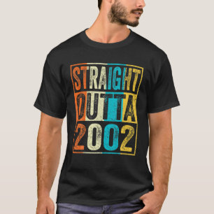 Straight Outta 2002 20 Year Old Gifts 20Th Birthda T-Shirt
