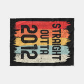 Straight Outta 2012 Lustiger Retro-Geburtstag Awes Fleecedecke (Vorderseite (Horizontal))
