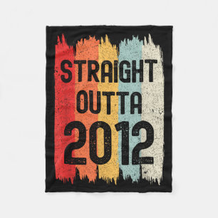 Straight Outta 2012 Lustiger Retro-Geburtstag Awes Fleecedecke