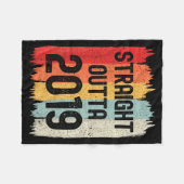 Straight Outta 2019 Funny Retro Birthday Awesome S Fleecedecke (Vorderseite (Horizontal))