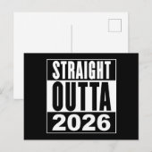 Straight Outta 2026 Postkarte (Vorne/Hinten)